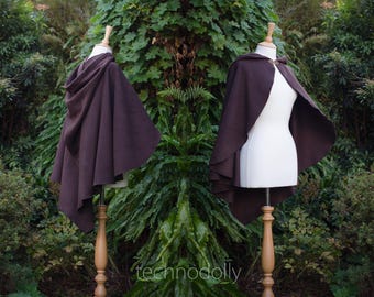 Bruine hobbitmantel, bruine fleecemantel, bruine cape, warme wintermantel, cosplaymantelcape, heksen tovenaars tovenaars heidense elfen LOTR