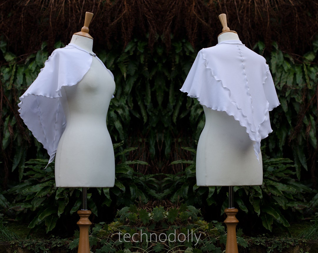 Cape légère Luna, cape de mariée blanche, cape de sorcière strega