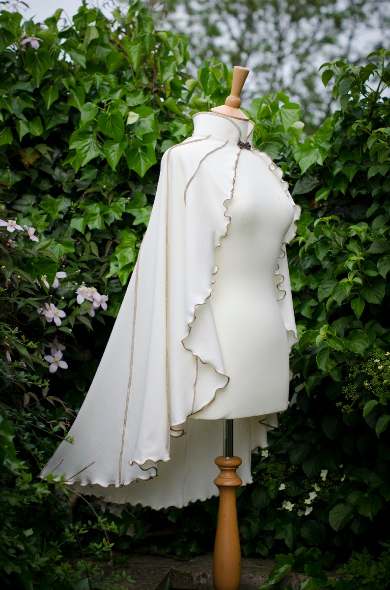 Druid Lily Capelet White Cape White Cloak White Shawl - Etsy