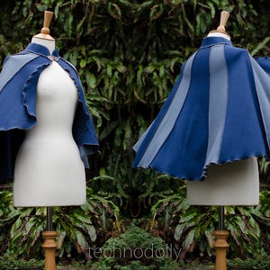 Ready to Ship Size! Small to Large ~ Howl Pendragon Capelet Blue & Grey ...