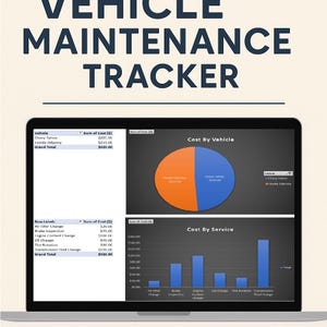 Vehicle Maintenance Tracker | Car Service Log Excel Spreadsheet | Auto Repair Log | Digital Download