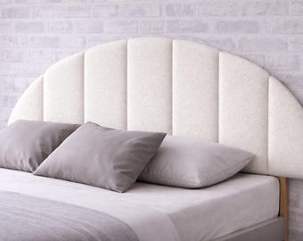 Selene Upholstered Headboard | Boucle Fabric | Minimalist Bedroom Furniture | Luxury Padded Headboard UK