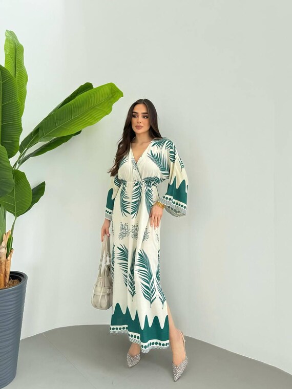 Boho Maxi Dress for Vacation, Black and White Flowy Summer Dress - Etsy