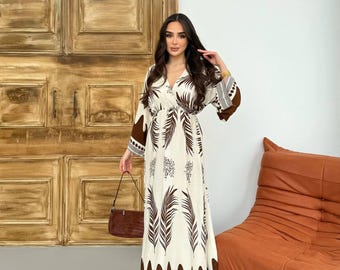 chinese dress ladies White Chiffon Maxi Dress  Handmade Summer Wedding & Party Gown Off White / M