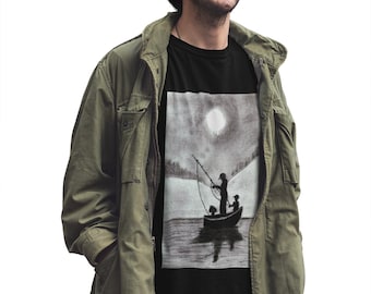 Fishing Enthusiast T-Shirt, Bass Trout Fisherman Tee, Angler Gift, Outdoor Sports Shirt, Fishing Lover Top
