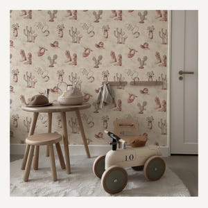 Peel and Stick Wallpaper Cowboy Nursery Wall Decal Western Wallpaper Decor Cowboy Wallpaper Western Art Farmhouse Boy Nursery Decor Baby