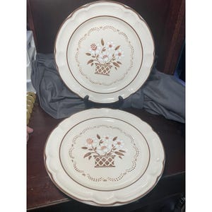 2 platos llanos de cerámica Hearthside Cumberland, Mayblossom Japón, 26,7 cm