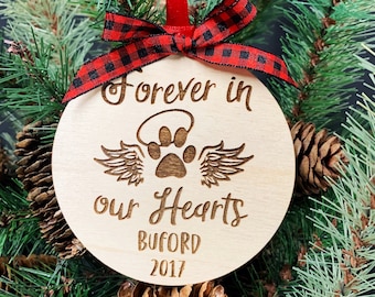 Personalized Pet Memorial Ornament - Pet Memorial Ornament - In Loving Memory - Sympathy Christmas Ornament - Memorial Christmas Ornament -