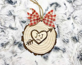 Carved Tree Ornament - Personalized Ornament - Custom Christmas Ornament - Yearly Christmas Ornament - Custom Ornament