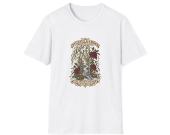 Life, Priced by the Drop — Poison Garden Research Department White T-Shirt | Vespera Morrigan