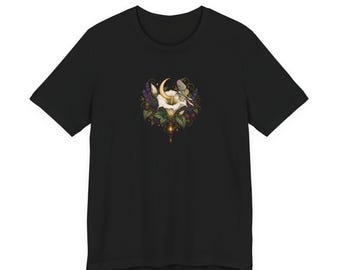 Nyx Moonflower Garden Black Tee — Moonlit Botanical Back Print