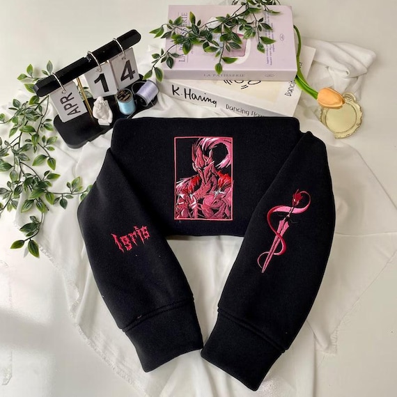 Embroidered Anime Sweatshirt, Knight of Destruction Hoodie, Anime Fan Gift