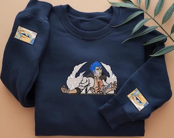 Sweat-shirt anime brodé, sweat à capuche Shinigami Battle, design esprit japonais, cadeau pour les fans de mangas et d'anime