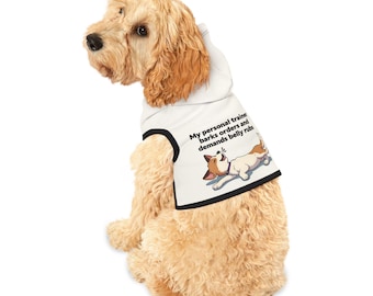 My Dog Trainer Pet Hoodie | Fun Graphics for Dog Lovers, Cozy Canine Apparel, Cute Dog Sweatshirt, Pet Gift, Personalized Pet Clothing