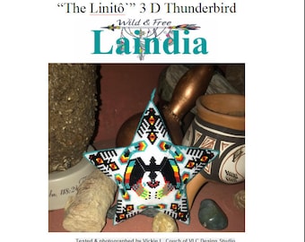 3D Peyote Star "The Linitô” 25 Row Star. Digital Download (23 pages)