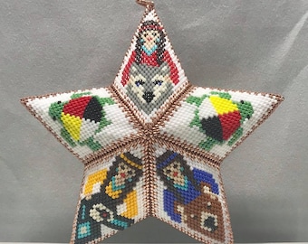 The BellaNaima Beaded 3 D Star Pattern (Digital Download)