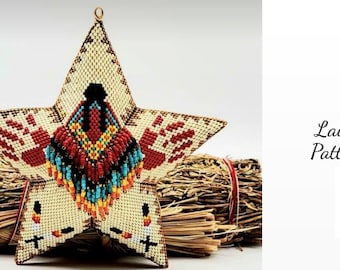 Motif étoile en perles 3D MMIW avec franges (téléchargement numérique)