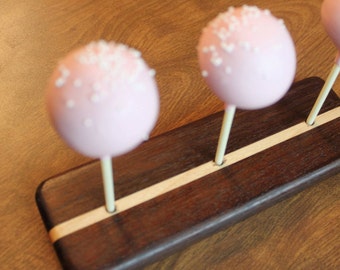 Walnut Cake Pop Display Stand: Dessert Table Decor