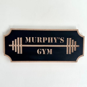 Personalized Home Gym Sign, Custom Gym Door Sign, Home Gym Wall Decor, Fitness Workout Plaque