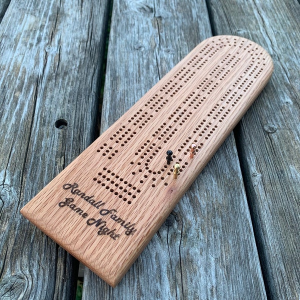 Tableau de cribbage personnalisé • Tournoi de cribbage • Jeu de société • Soirée jeux en famille • Cadeau de mariage • Cadeau de fête des pères • Saint-Valentin