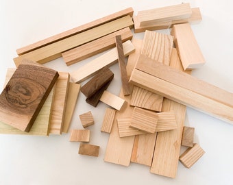 Box of Scrap Wood - Various Wood Species and Sizes - FREE SHIPPING - Small Projects - DIY Projects - Kid's Projects