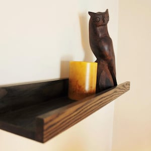 Stained Wood Ledge Shelf - Length - Floating Shelf - Wall Shelf - Home Decor - Modern Decor