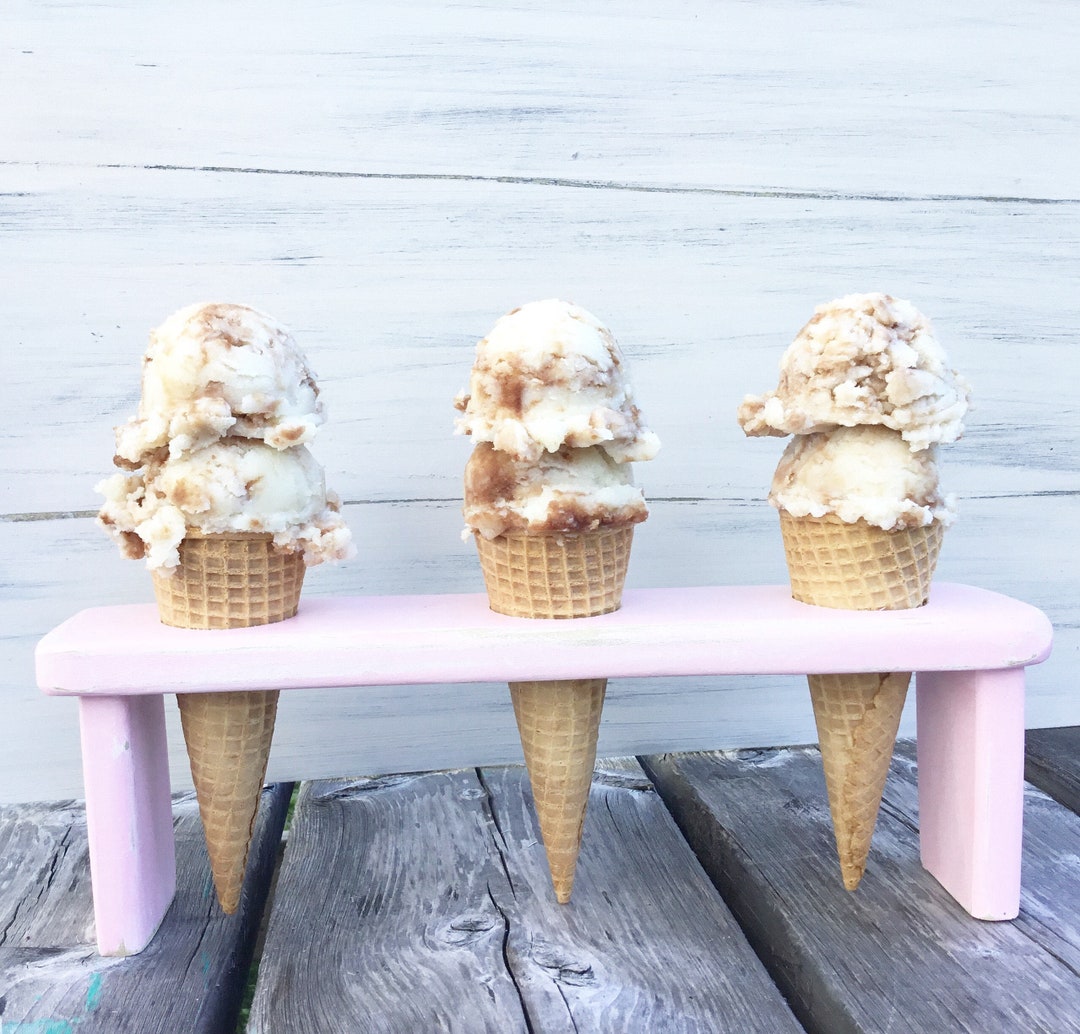 Ice Cream Cone Holder - Ice Cream Tray - Summer BBQ Party - Dessert Display  - Ice Cream Bar - Birthday - Centerpiece - Wedding
