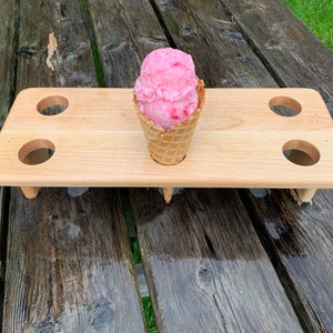 Large Ice Cream Cone Holder for Food Cones • Sushi Hand Rolls • Popcorn Cone Tray • Made in Maine