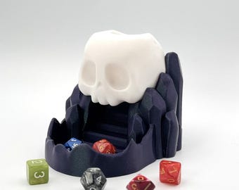 Skull Island Dice Tower, Shimmering Base - RPG Tabletop Gaming Accessory