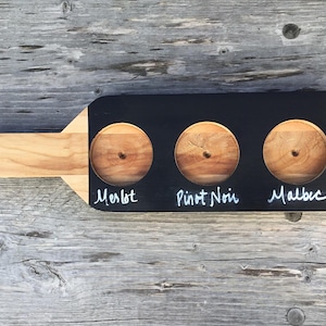 Wine Bottle Tasting Flight with Chalkboard - Wine Sampler - Wine Night - Wine & Paint Night - Barware - Drink Label - Galentine's Day Gift