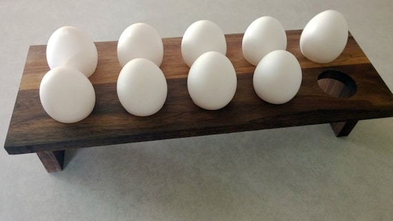 Wood Egg Holder Countertop Egg Tray. Farmhouse Wooden Decor