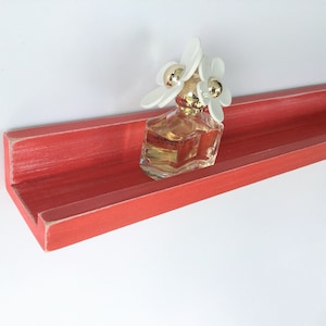 Narrow Floating Ledge - Shelf -Rustic - Home Organizer - Choose Your Color - Craft Room - Farmhouse Shelf - Bedroom Wall Decor