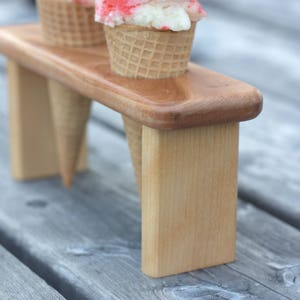 Eistüten-Serviertablett aus Holz - Eistütenhalter - Eis sozial - Bauen Sie Ihre eigene Eisbar - Eiscreme-Party - Desserttisch