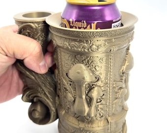 3-in-1 Dice Tower Tankard – Beverage Can Holder & Dice Vault – Tabletop Gaming Gift