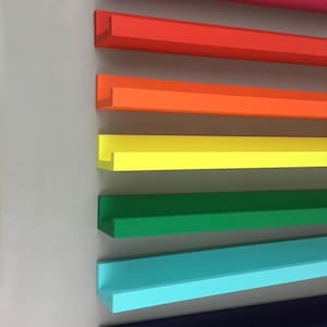Colorful Painted Shelf - Shelf Decor - Nursey Shelf - Living Room Shelf - Wall Decor - Wall Mounted Shelf - Minimalist - Shelf Unit