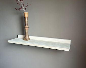 Étagère à rebord pour tableaux non finis : étagère flottante en frêne ou en peuplier