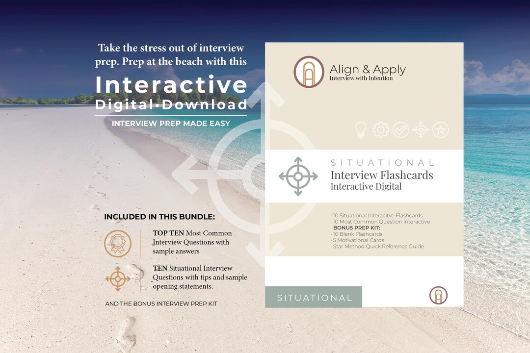 Align and Apply: Interactive Interview Flashcards | 10 Most Common + 10 ...