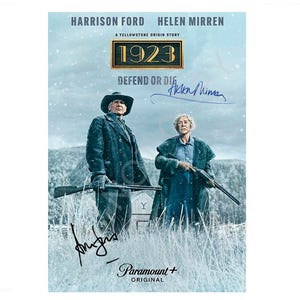 Harrison Ford Helen Mirren 1923 Autograph Photo RP 12x8