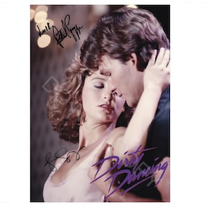 Patrick Swayze Jennifer Gray Dirty Dancing Autograph Photo RP 12x8
