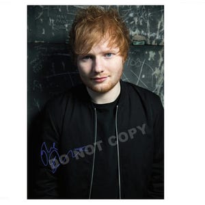 Ed Sheeran Autograph Photo RP A4