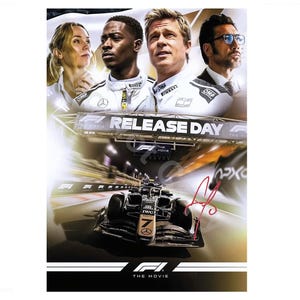 Brad Pitt F1 Movie Autograph Photo RP A4