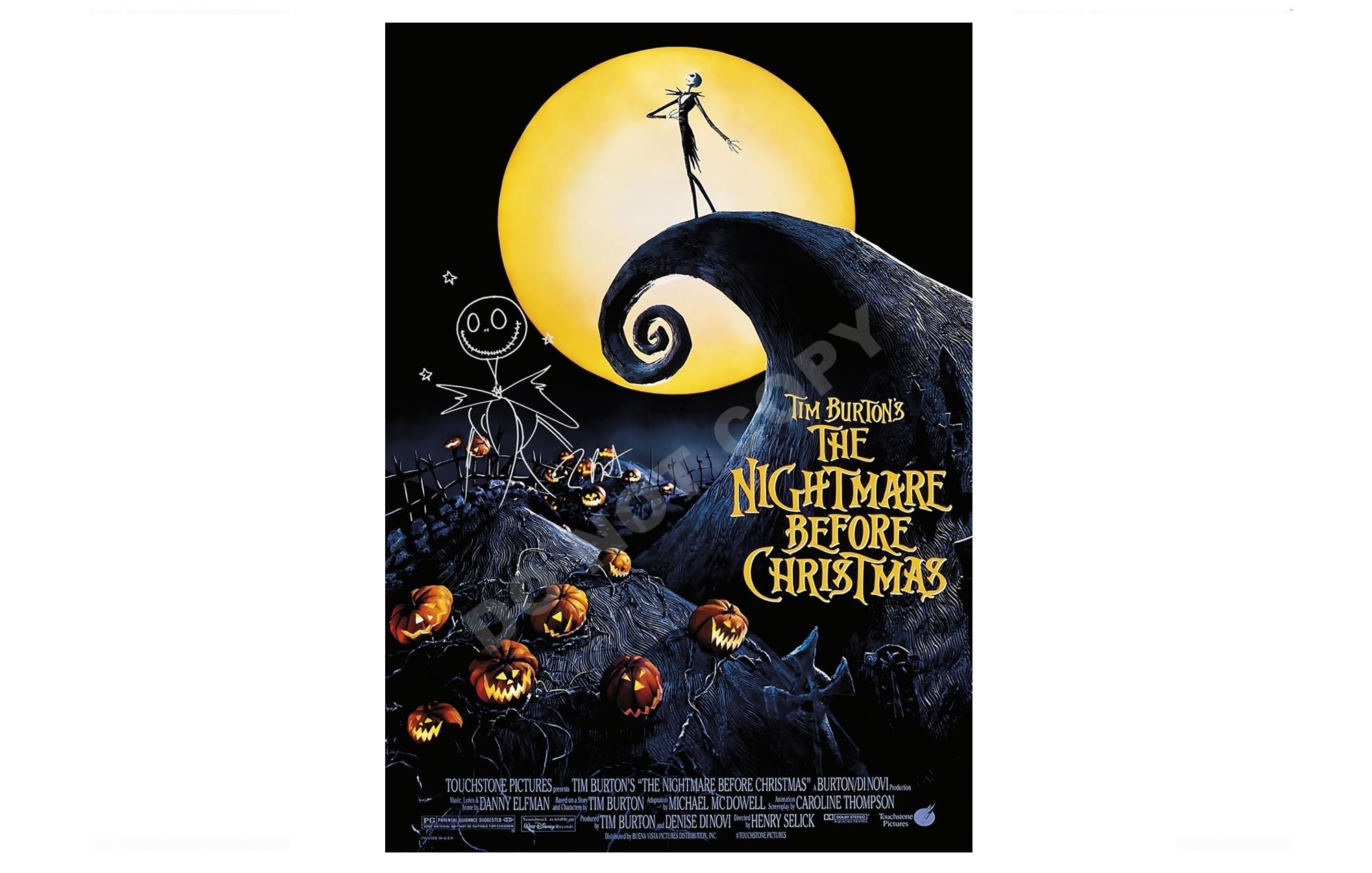 ティムバートン 直筆サイン入り写真 Tim Burton 証明書付 ジャック ティムバートン 直筆サイン入り写真 Tim Burton 証明書付