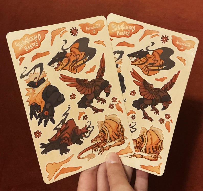 Empty Bit Beast Sticker Steampunk Beasts Sticker Sheet - Etsy