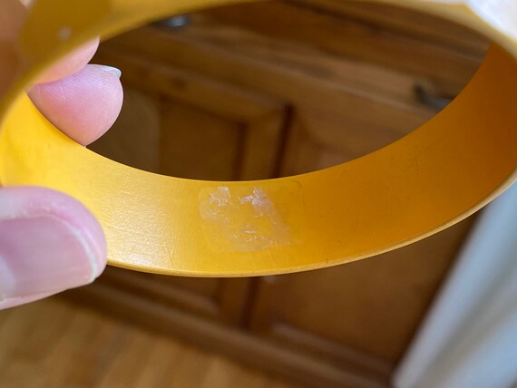 Faceted Butterscotch Bakelite Bangle, ca. 1930s - image 10
