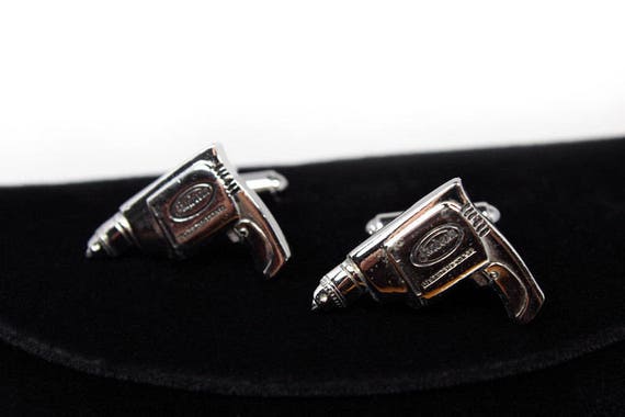 Speidel Drill Cuff Links - Sunbeam Drill, Vintage… - image 1