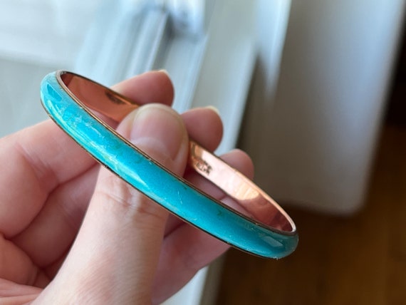 Matisse Blue Enamel Copper Bangle, ca. 1950s - image 7