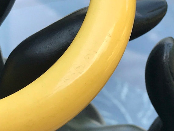Classic Yellow Bakelite Bangle, Bakelite Jewelry - image 5