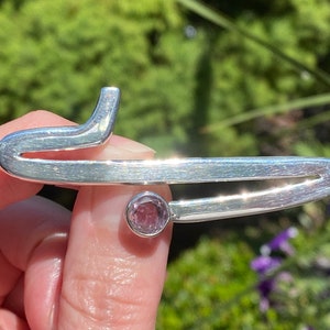 Los Ballesteros Sterling Brooch with Amethyst, ca. 1980s