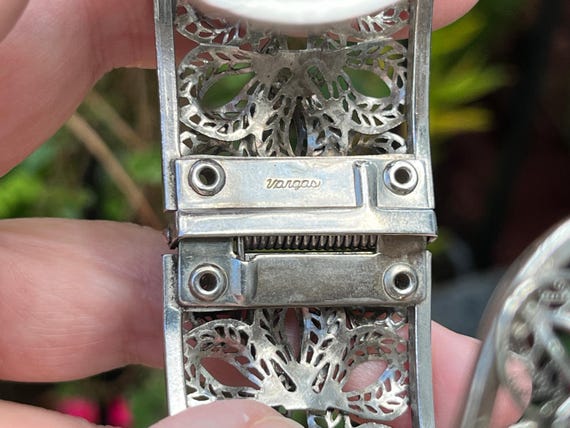 Vargas Filigree Style Bypass Clamper Bracelet, ca… - image 10
