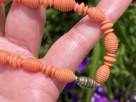 Coral Galalith Necklace, ca. 1930s - image 10